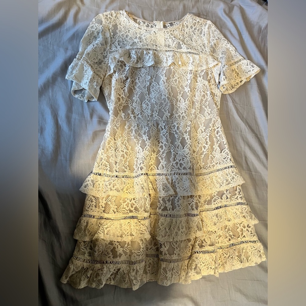 Off-White Lace Dress